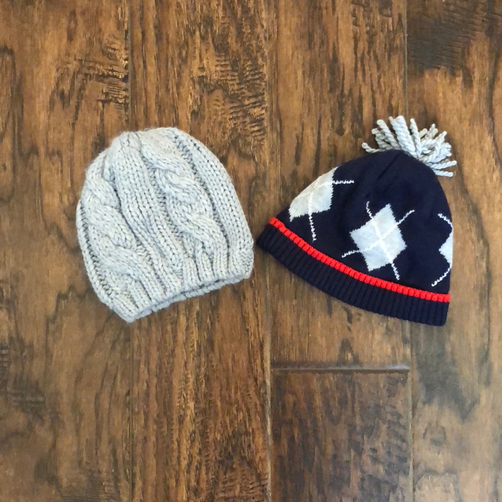 Two beanies, infant sizes